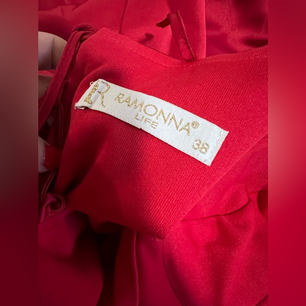Red Satin Dress - Picture 3 of 5